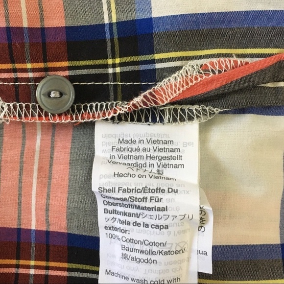 J. Crew Ruffle Neck Sleeveless Plaid Cotton Poplin Shirt NWT Size 4 - Picture 11 of 12